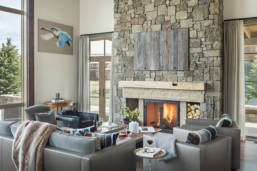 Great Room - Fish Creek Lodge 63 - Teton Village, WY - Luxury Villa Rental