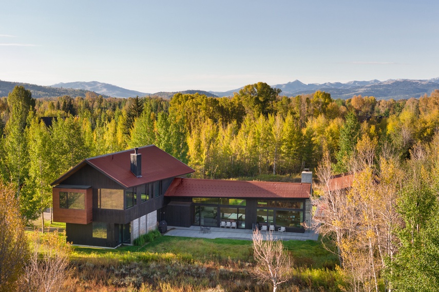 Main House Exterior - Wilderness Meadow - Jackson Hole, WY - Private Luxury Villa Rental