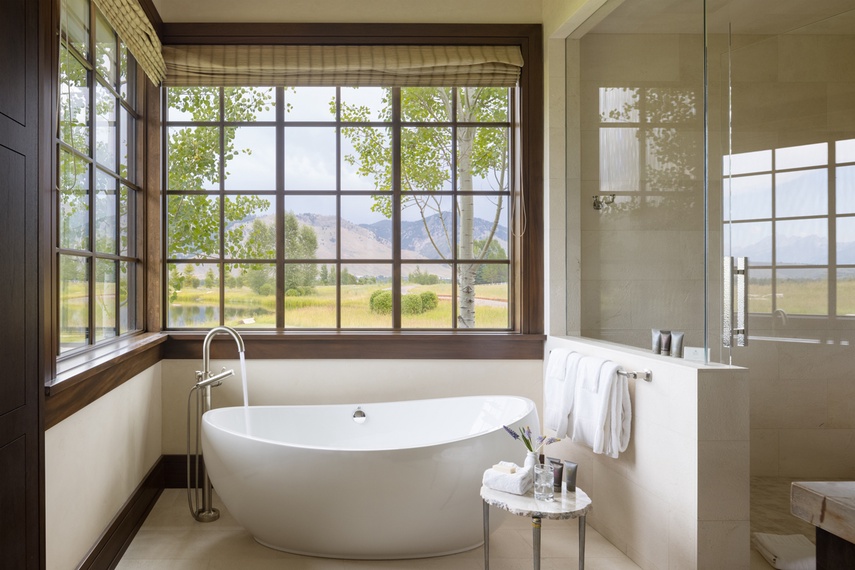 Junior Suite Bathroom - Le Refuge - Jackson Hole, Wyoming - Luxury Villa Rental