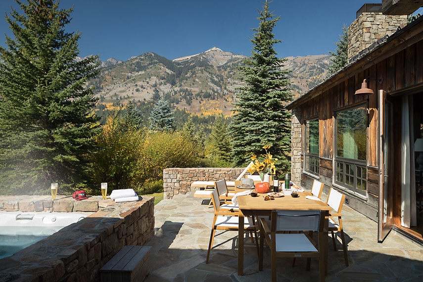 Patio - Shooting Star Cabin 11 - Teton Village, WY - Luxury Villa Rental