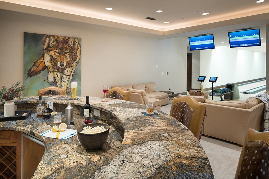 Lower Level Bar - Phillips Ridge - Jackson, WY - Luxury Villa Rental