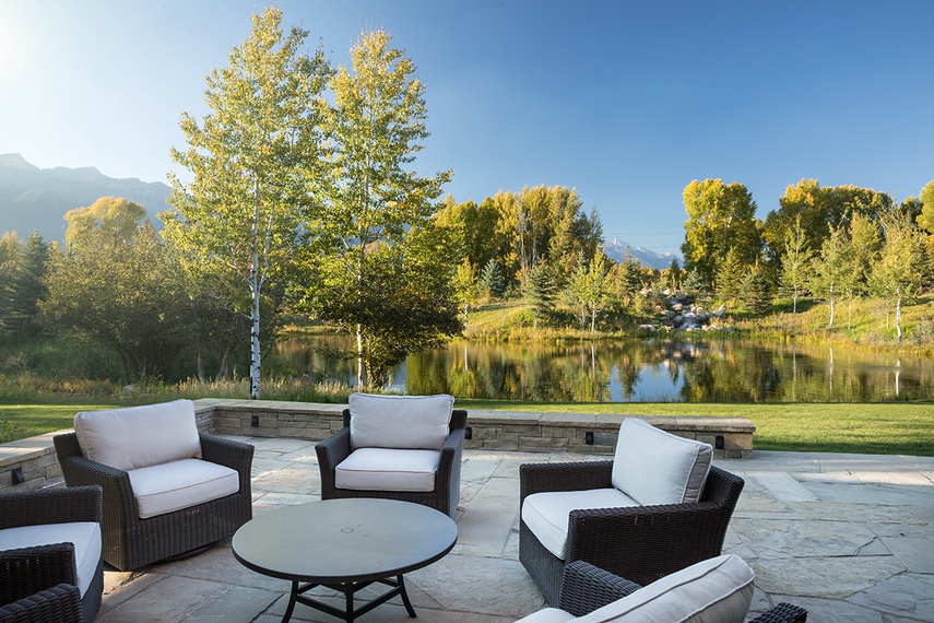 Patio - Chateau on the West Bank - Jackson Luxury Villa Rental