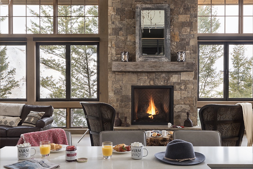 View from Kitchen - The Nest - Jackson, WY - Luxury Villa Rental