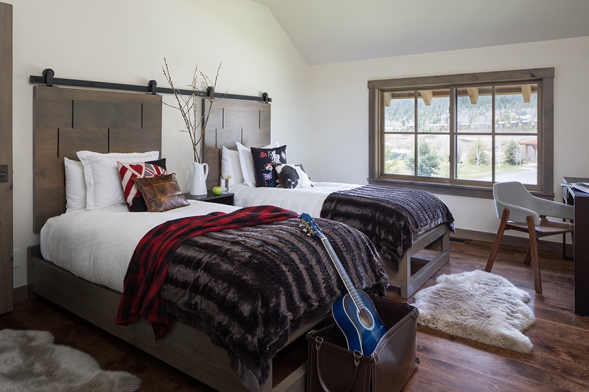 Guest Bedroom - Fish Creek Lodge 63 - Teton Village, WY - Luxury Villa Rental