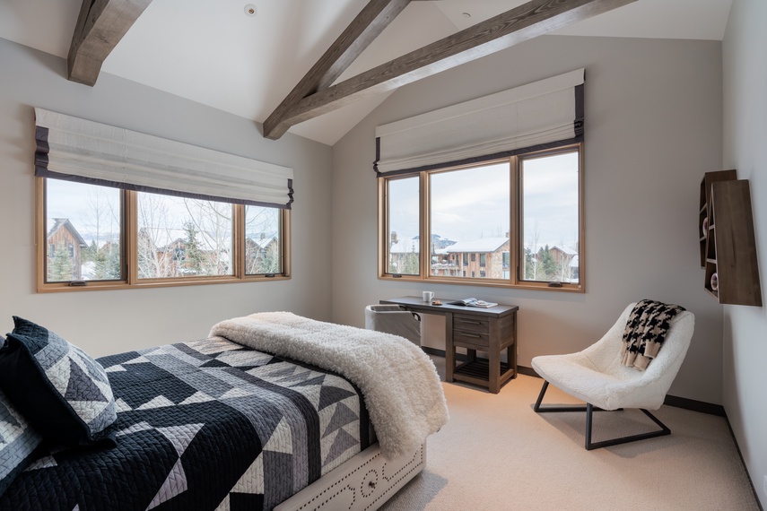 Guest Bedroom 3 - Randonnée Lodge - Teton Village, WY - Luxury Villa Rental