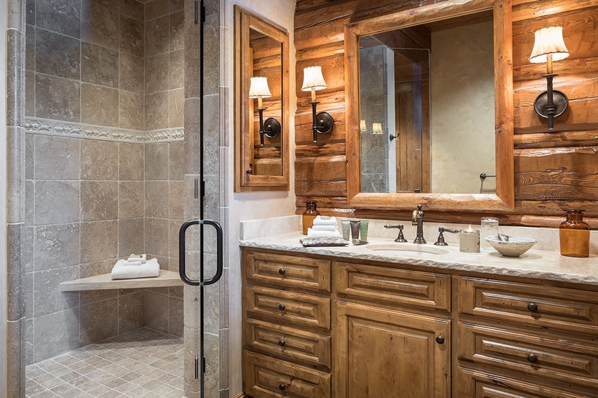 Primary Bathroom 1 - Royal Wulff Lodge - Jackson Hole, WY - Private Luxury Villa Rental