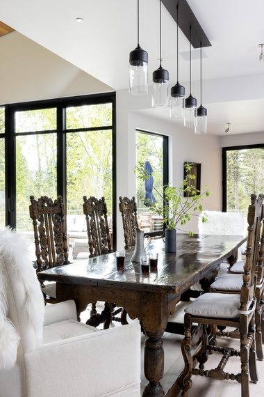 Dining - Main House - Fish Creek Compound - Wilson, WY - Luxury Villa Rental