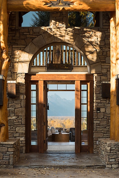Front Door - Mountain View - Wilson, WY - Luxury Villa Rental