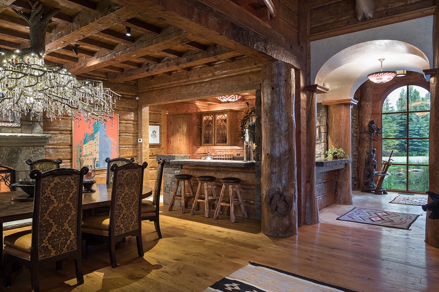 Bar - Royal Wulff Lodge - Jackson Hole, WY - Private Luxury Villa Rental