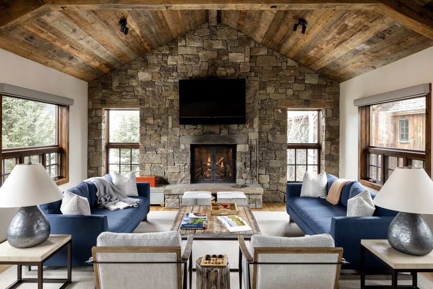 Great Room - Shooting Star Cabin 01 - Teton Village, WY - Luxury Villa Rental