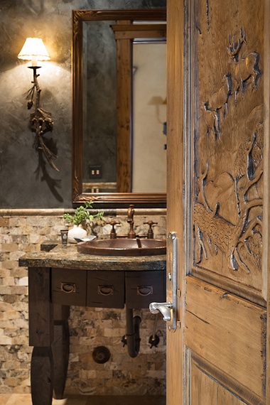 Powder Room - All Spruced Up - Jackson Hole, WY - Luxury Villa Rental