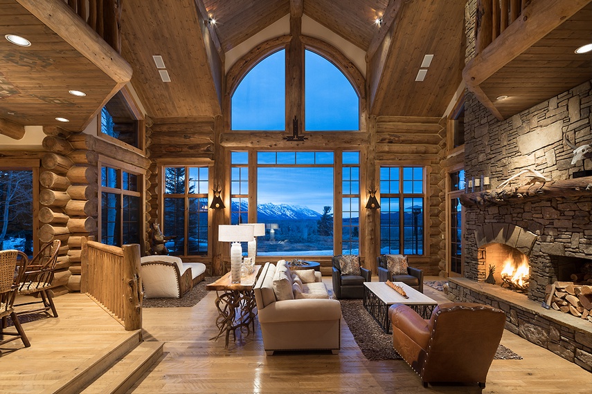 Great Room - Mountain View - Wilson, WY - Luxury Villa Rental
