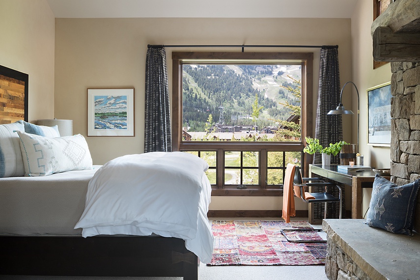 Primary Bedroom - Shooting Star Cabin 02 - Teton Village, WY - Luxury Villa Rental