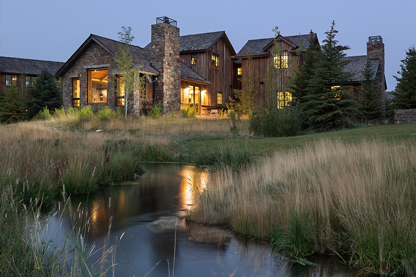 Back Exterior - Four Pines 08 - Teton Village, WY - Luxury Villa Rental