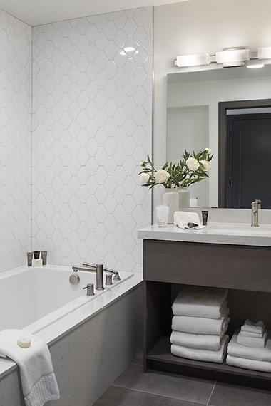 Primary Bathroom - Penthouse on Glenwood 407 - Jackson Hole, WY - Luxury Villa Rental