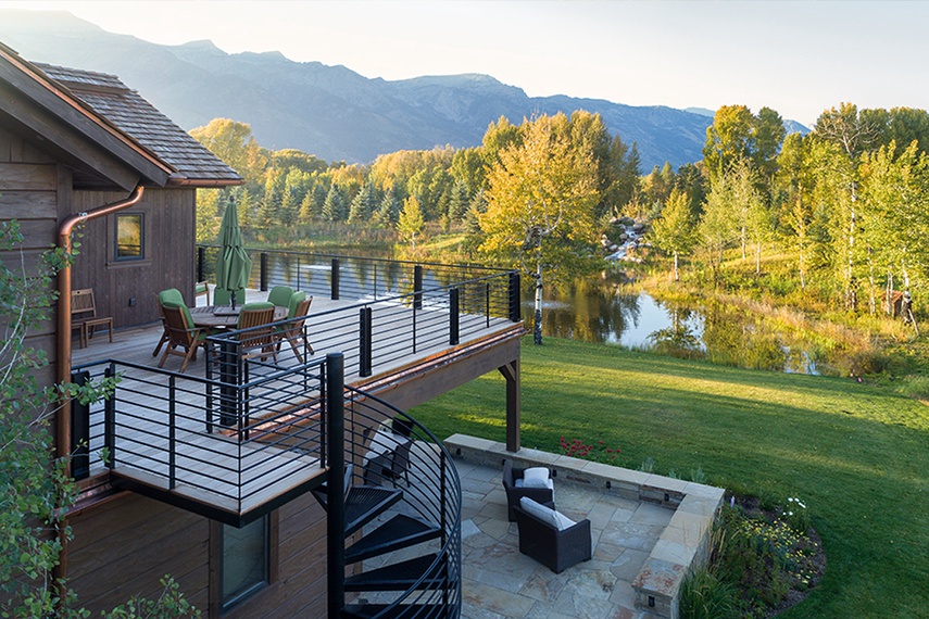 Deck - Chateau on the West Bank - Jackson Hole, WY -  Luxury Villa Rental