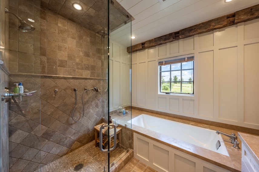 Primary Bathroom - Shooting Star Cabin 05 - Teton Village, WY - Luxury Villa Rental
