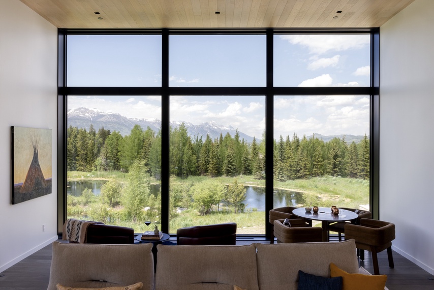 Kitchen Views - Eagle's Vantage - Wilson, Wyoming - Luxury Villa Rental