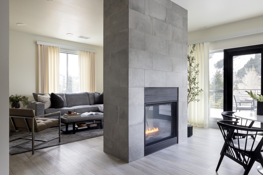 Fireplace - Penthouse on Glenwood 401 - Jackson Hole, WY -  Luxury Villa Rental