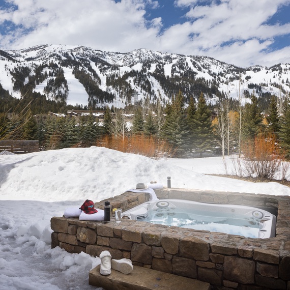 Hot Tub - Fish Creek Lodge 05 - Teton Village, WY - Luxury Villa Rental