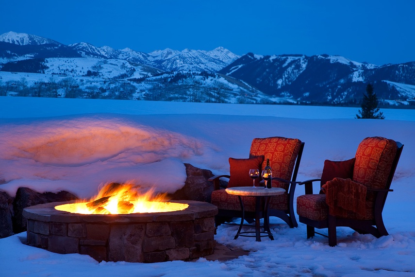 Fire Pit - Phillips Ridge - Jackson, WY - Luxury Villa Rental