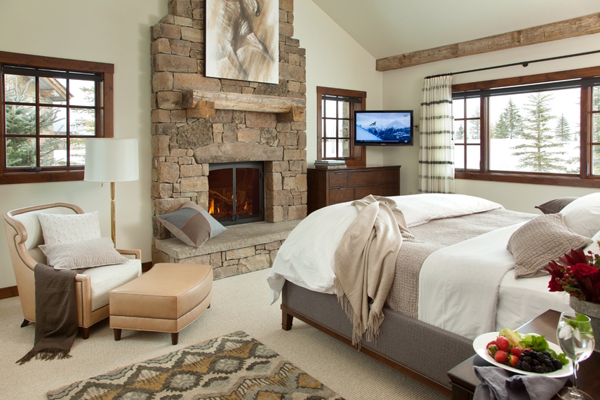 Primary Bedroom - Shooting Star Cabin 04 - Teton Village, WY - Luxury Villa Rental
