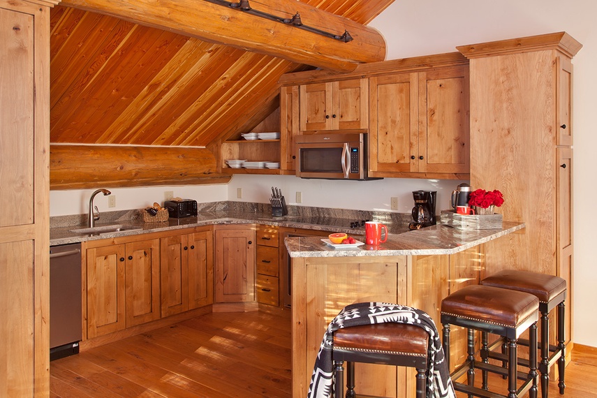 Guest Apartment Kitchen - Lost in the Woods - Wilson, WY - Luxury Villa Rental