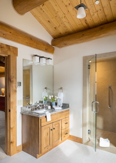 Guest Bathroom - Lost in the Woods - Wilson, WY - Luxury Villa Rental