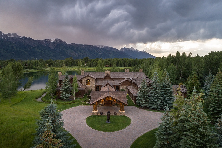 Ariel View - Royal Wulff Lodge - Jackson Hole, WY - Private Luxury Villa Rental