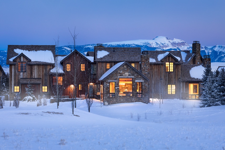 Back Exterior - Four Pines 06 - Teton Village, WY - Luxury Villa Rental