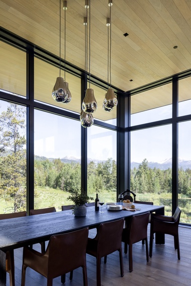 Dining - Eagle's Vantage - Wilson, Wyoming - Luxury Villa Rental