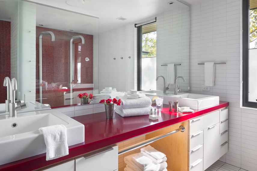 Guest House Bathroom - Wilderness Meadow - Jackson Hole, WY - Private Luxury Villa Rental