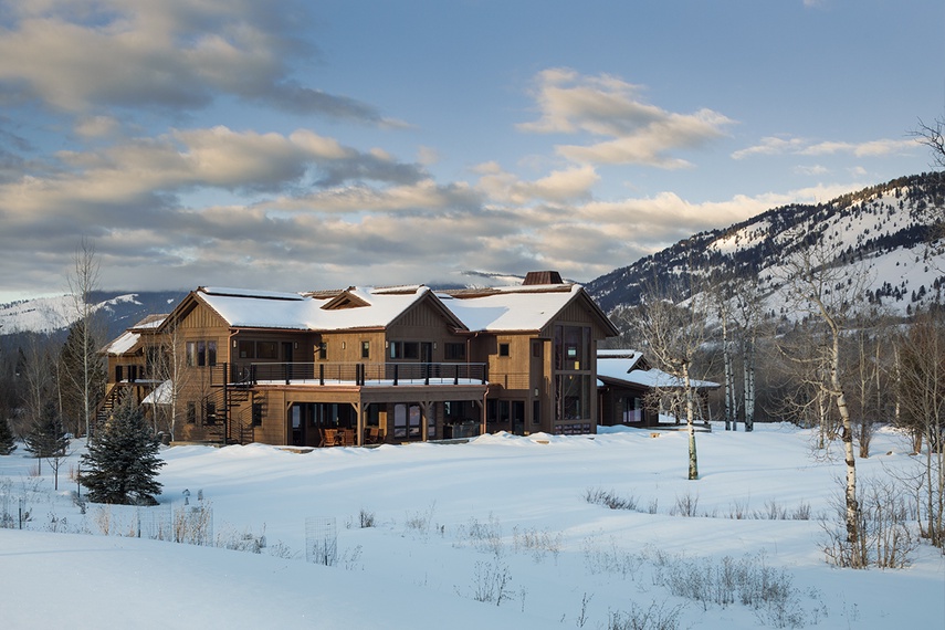 Back Exterior - Chateau on the West Bank - Jackson Hole, WY -  Luxury Villa Rental