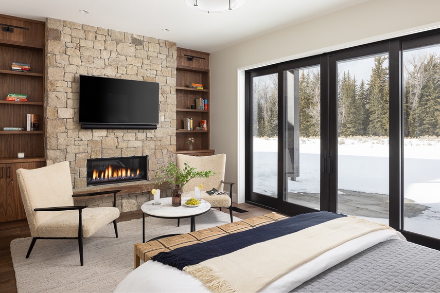 Main Level Primary Bedroom - Northern Hideaway - Jackson, WY - Luxury Villa Rental