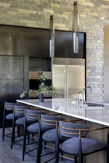 Bar Seating - Eagle's Vantage - Wilson, Wyoming - Luxury Villa Rental