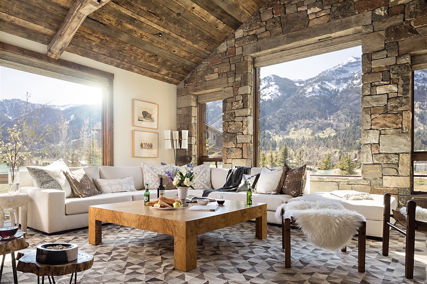 Great Room - Four Pines 05 - Teton Village, WY - Luxury Villa Rental