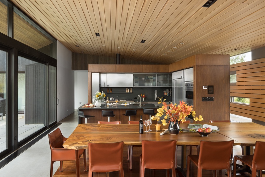 Dining and Kitchen - Wilderness Meadow - Jackson Hole, WY - Private Luxury Villa Rental