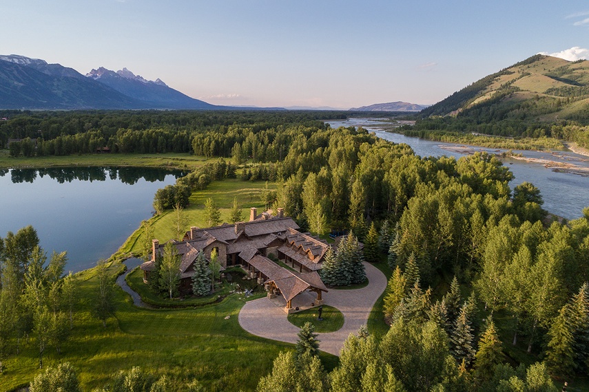 Ariel View - Royal Wulff Lodge - Jackson Hole, WY - Private Luxury Villa Rental