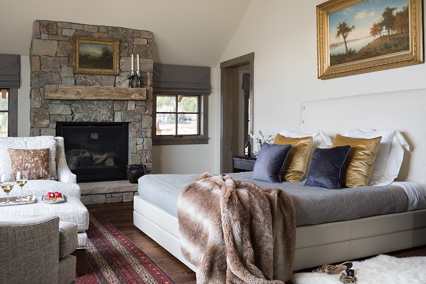 Primary Bedroom - Fish Creek Lodge 63 - Teton Village, WY - Luxury Villa Rental