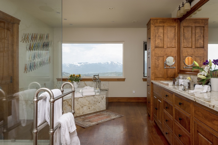 Primary Bathroom - Teton Perspective - Jackson, WY - Luxury Villa Rental