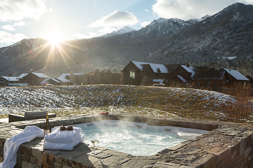 Hot Tub - Four Pines 102 - Teton Village, WY - Luxury Villa Rental