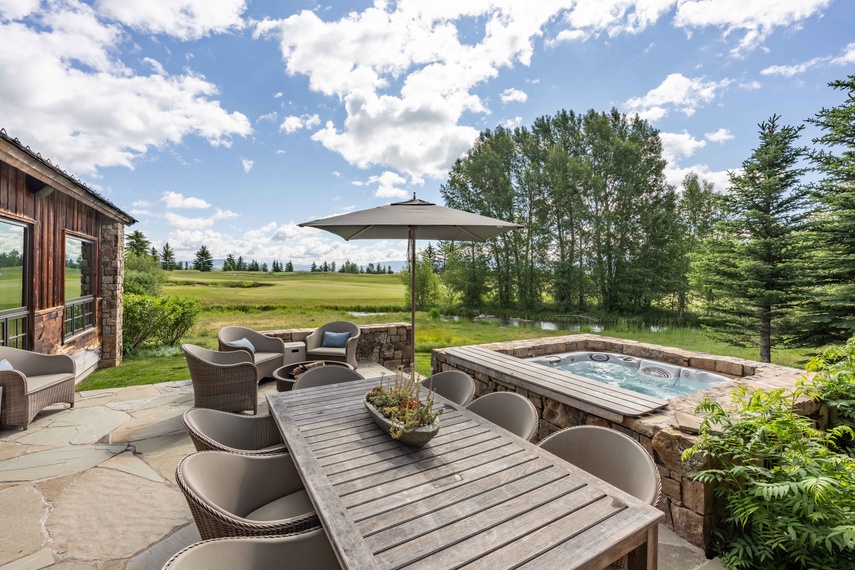 Patio - Shooting Star Cabin 05 - Teton Village, WY - Luxury Villa Rental