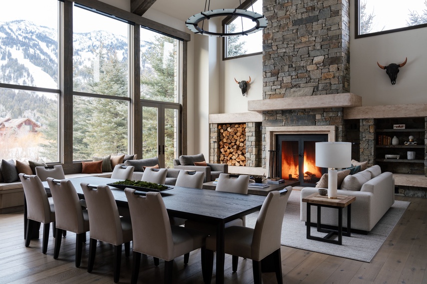 Great Room - Cirque View Homestead - Teton Village, WY - Luxury Villa Rental