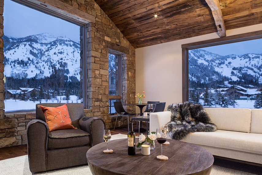 Great Room - Four Pines 06 - Teton Village, WY - Luxury Villa Rental