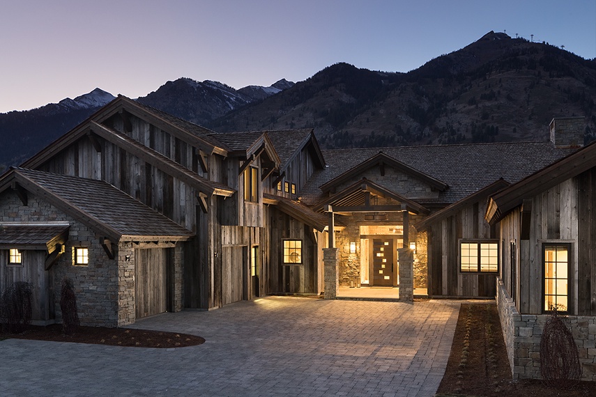 Front Exterior - Cirque View Homestead - Teton Village, WY - Luxury Villa Rental