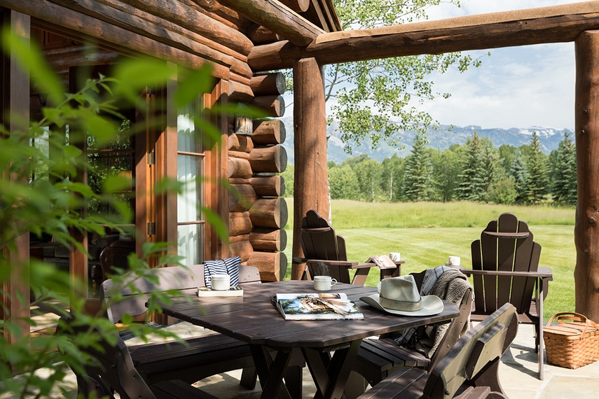 Patio - Grizzly Wulff Lodge - Jackson Hole, WY - Private Luxury Villa Rental