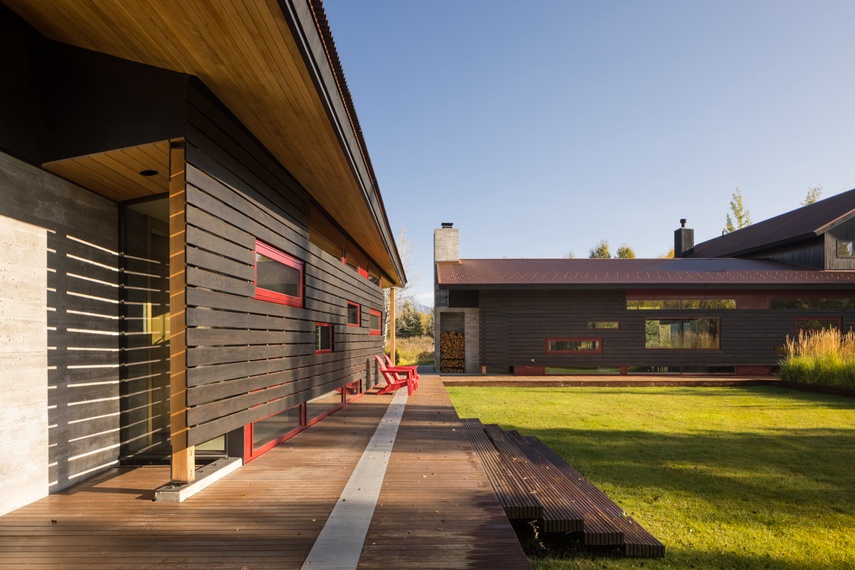 Side View of Guest House - Wilderness Meadow - Jackson Hole, WY - Private Luxury Villa Rental