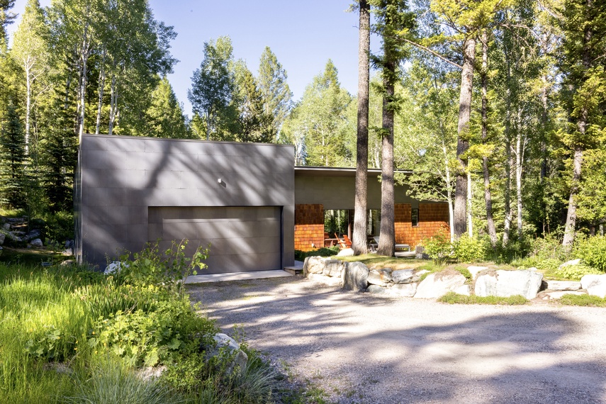 Front Exterior - Guest House - Fish Creek Compound - Wilson, WY - Luxury Villa Rental