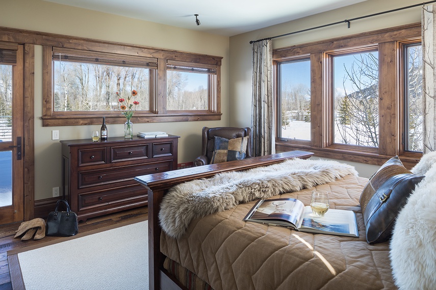 Guest Bedroom - Chateau on the West Bank - Jackson Hole, WY -  Luxury Villa Rental