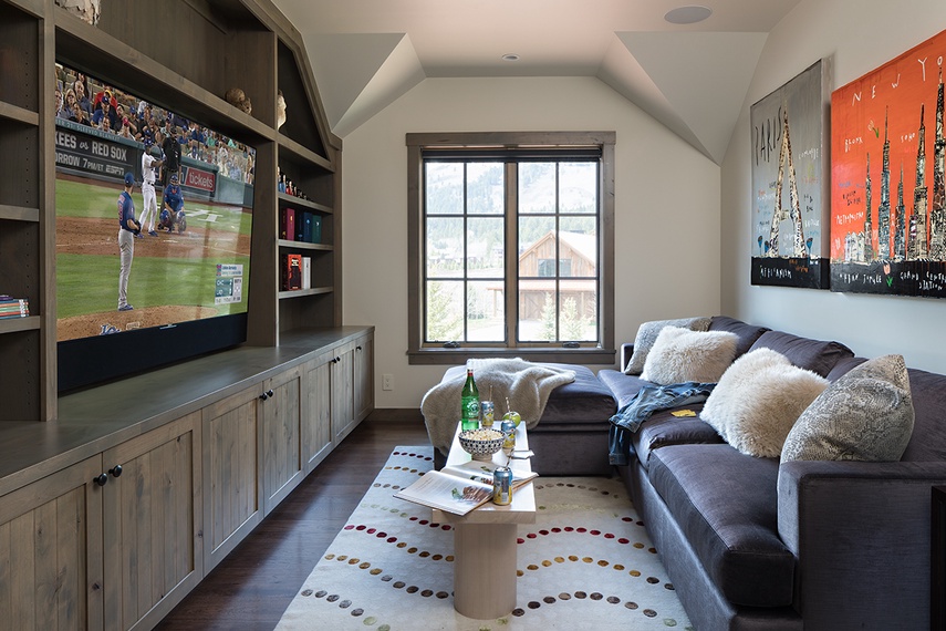 Media Room - Fish Creek Lodge 63 - Teton Village, WY - Luxury Villa Rental